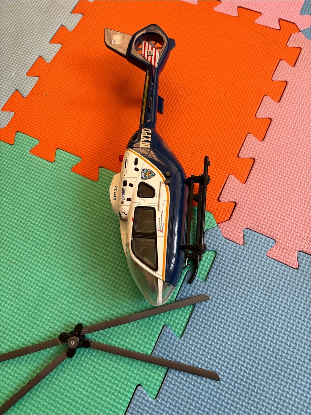 NYPD Blue & White Rescue Helicopter Toy